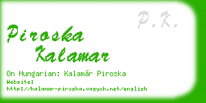 piroska kalamar business card